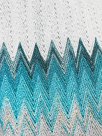 Wide-Leg Pants Wavy Chevron