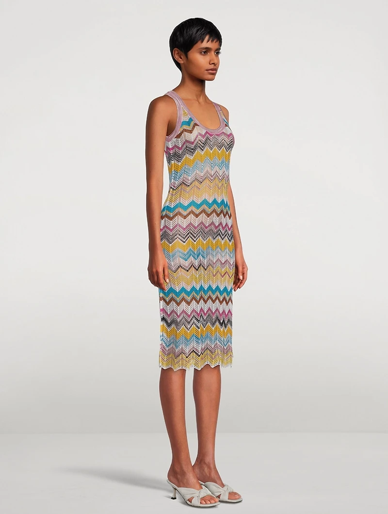Midi Cover-Up Dress Chevron