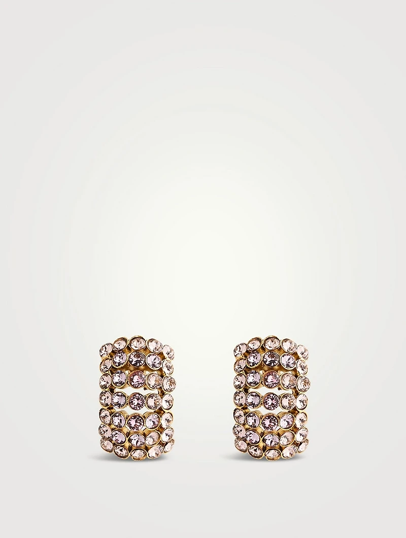 Disco Crystal Hoop Earrings