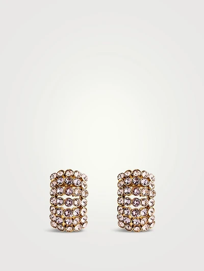 Disco Crystal Hoop Earrings