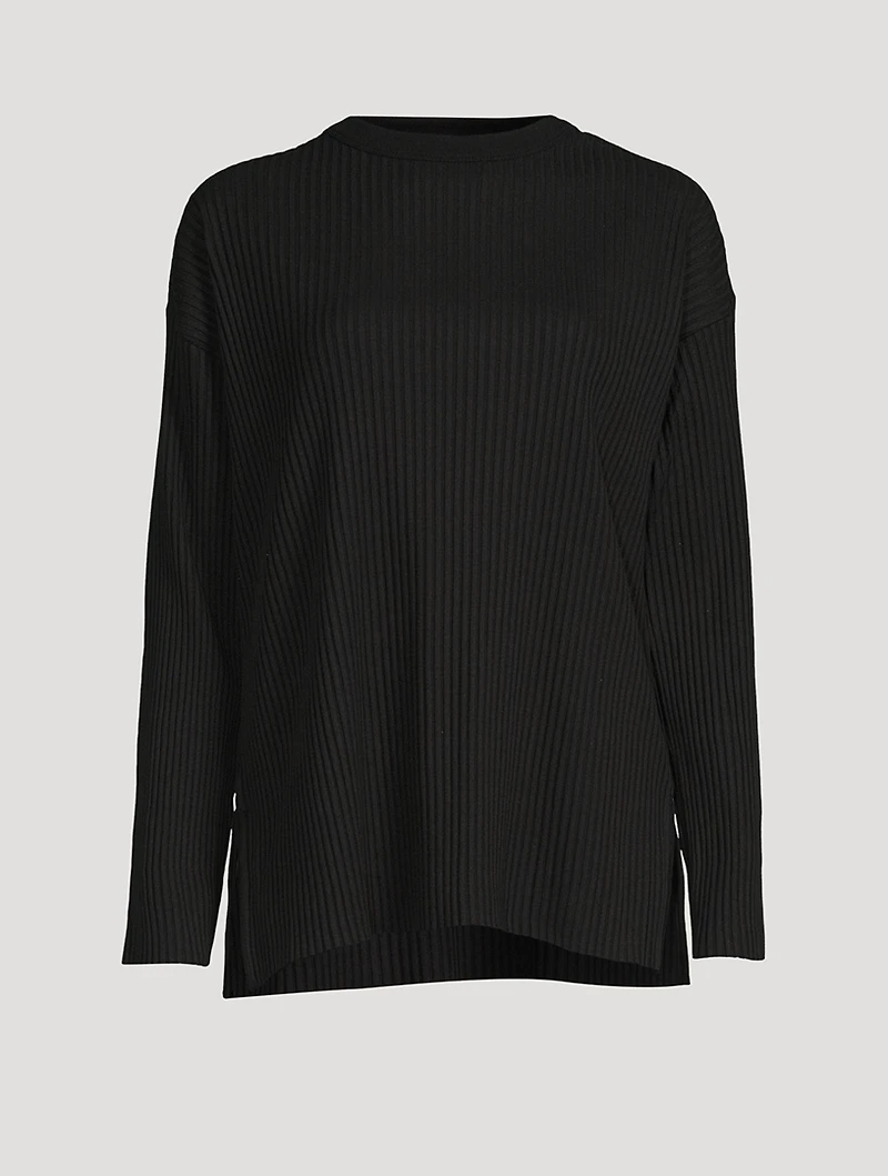 Ribbed Long-Sleeve Top