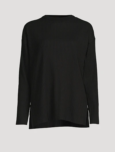 Ribbed Long-Sleeve Top