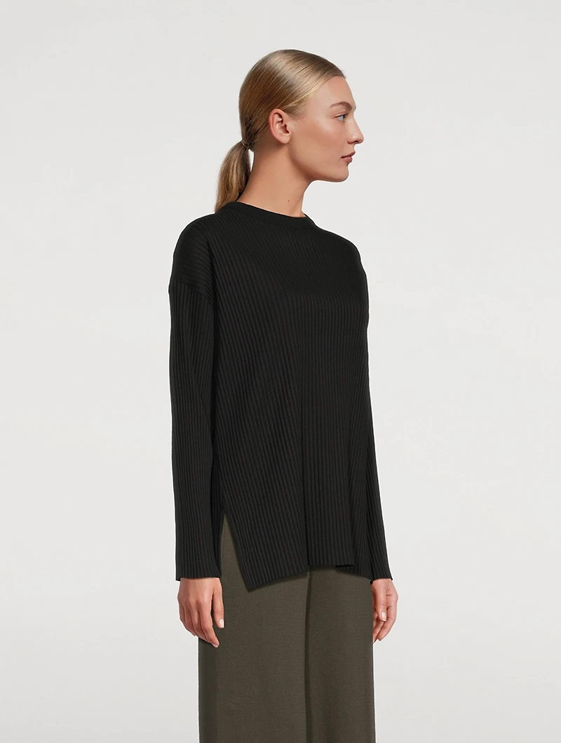 Ribbed Long-Sleeve Top