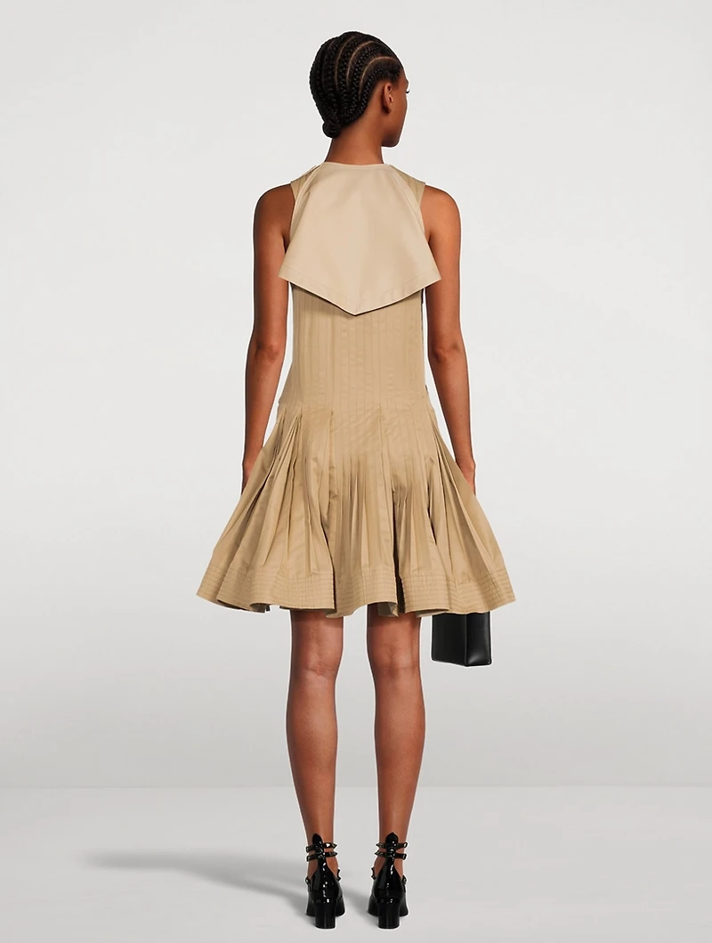 Cotton Gabardine Mini Dress
