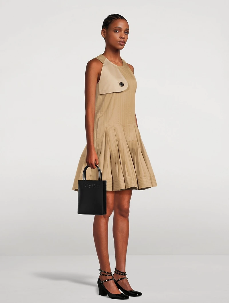 Cotton Gabardine Mini Dress