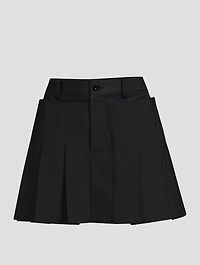 Suiting Mix Pleated Shorts