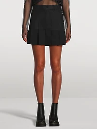 Suiting Mix Pleated Shorts