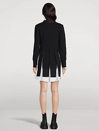 Knit x Poplin Mini Dress
