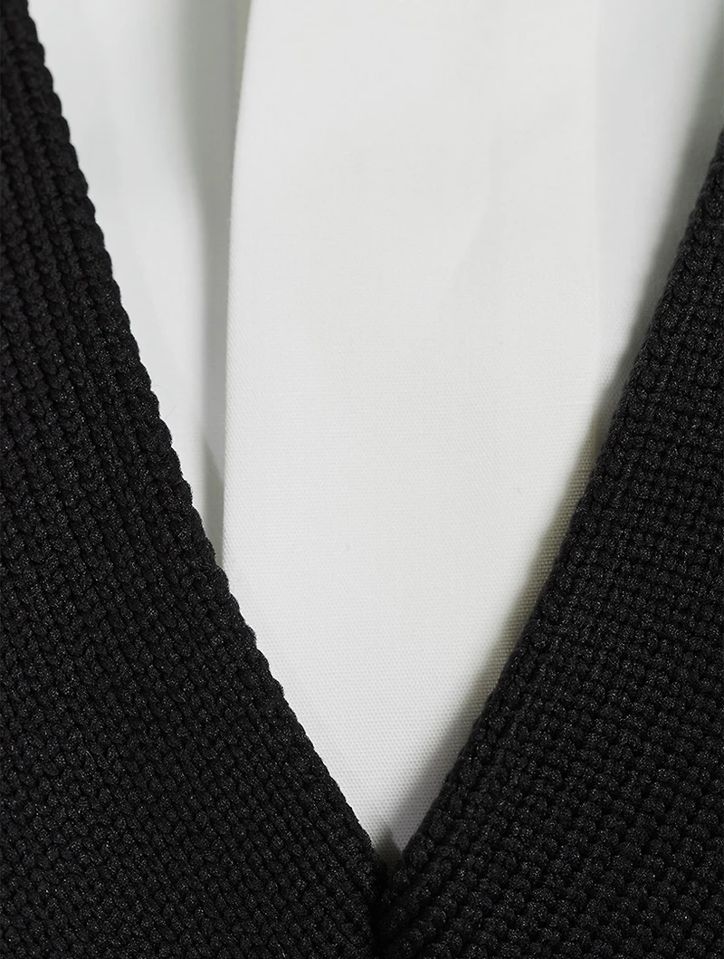 Knit x Poplin Mini Dress