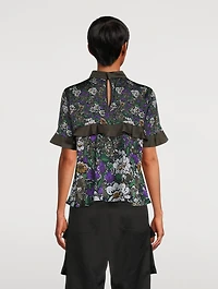 Ruffled Blouse Floral Print