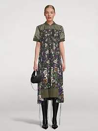 Nylon Bomber Dress Floral Print
