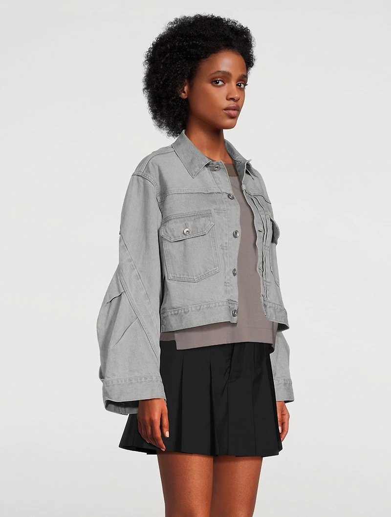 Bell-Sleeve Denim Jacket