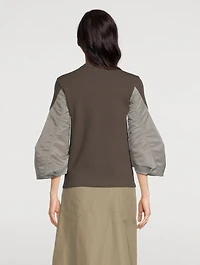 Bell-Sleeve Jersey Sweater