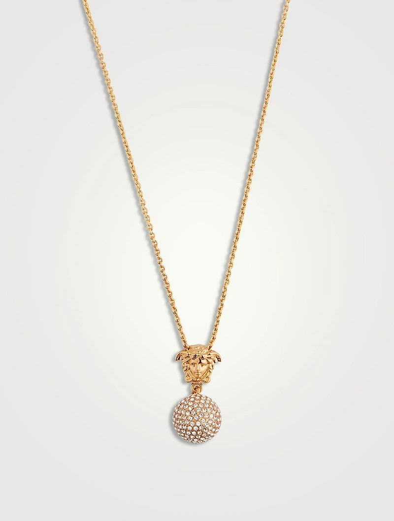 Medusa Pendant Necklace With Crystals