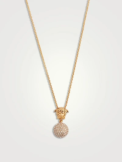 Medusa Pendant Necklace With Crystals
