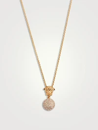 Medusa Pendant Necklace With Crystals