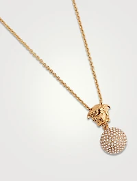Medusa Pendant Necklace With Crystals