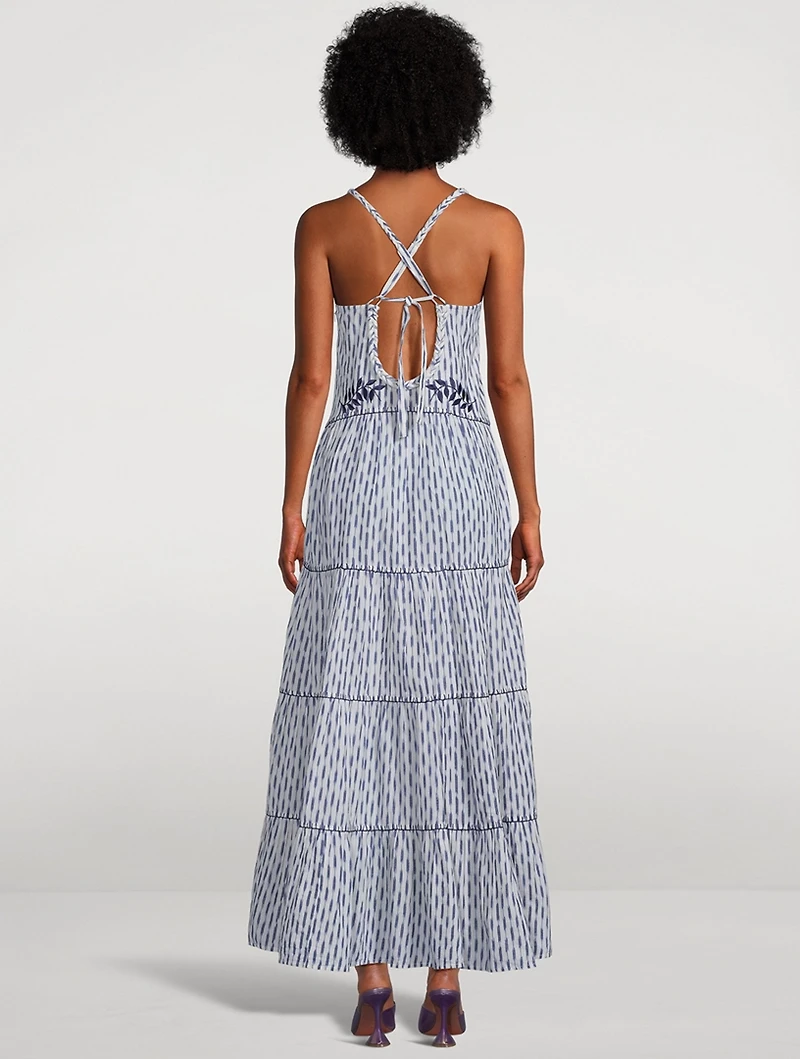 Marieta Printed Organic Cotton Long Dress