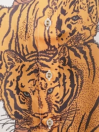 Aries Short-Sleeve Shirt Tiger Print