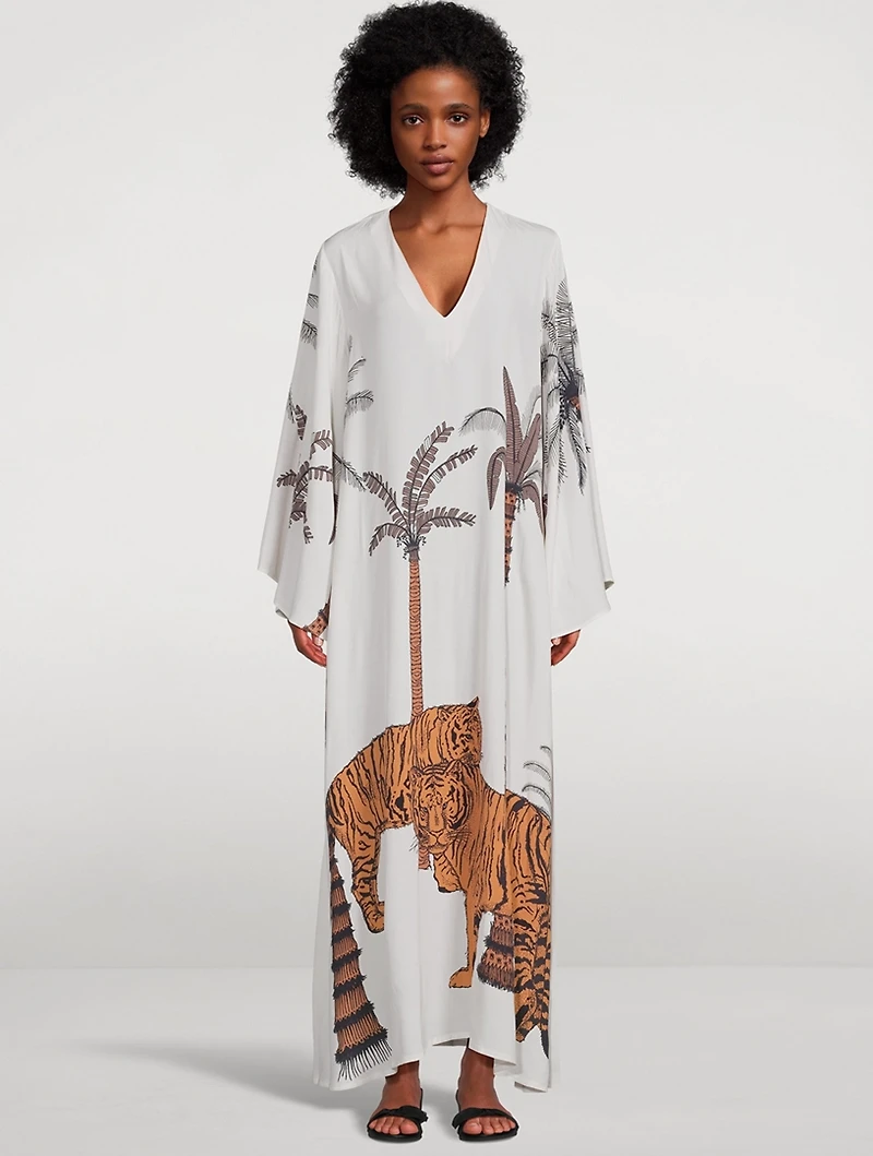 Lena Kaftan Tiger Print