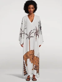 Lena Kaftan Tiger Print