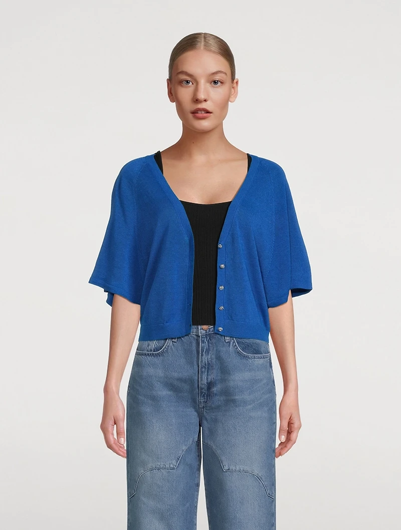 Domino Cropped Cardigan