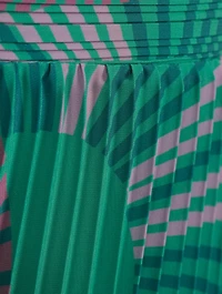 Neo Pleated Maxi Skirt Fern Print
