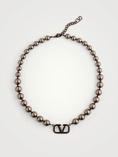 VLOGO Faux Pearl Necklace