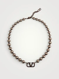 VLOGO Faux Pearl Necklace