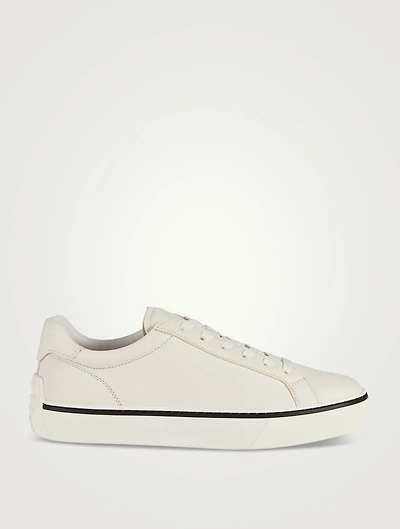 Hammered Leather Laced Sneakers