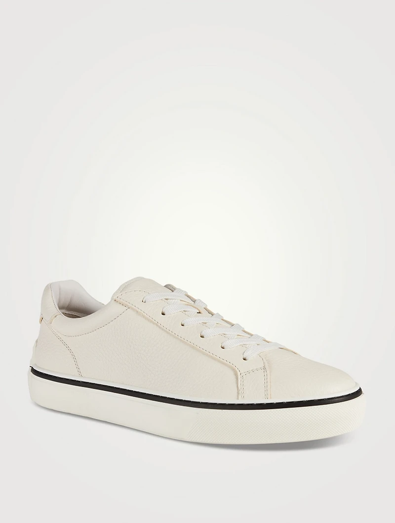 Hammered Leather Laced Sneakers