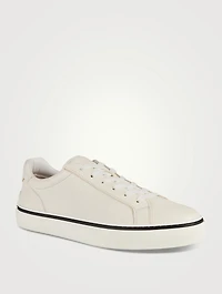 Hammered Leather Laced Sneakers