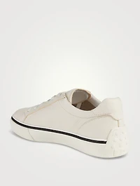 Hammered Leather Laced Sneakers