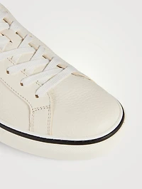 Hammered Leather Laced Sneakers