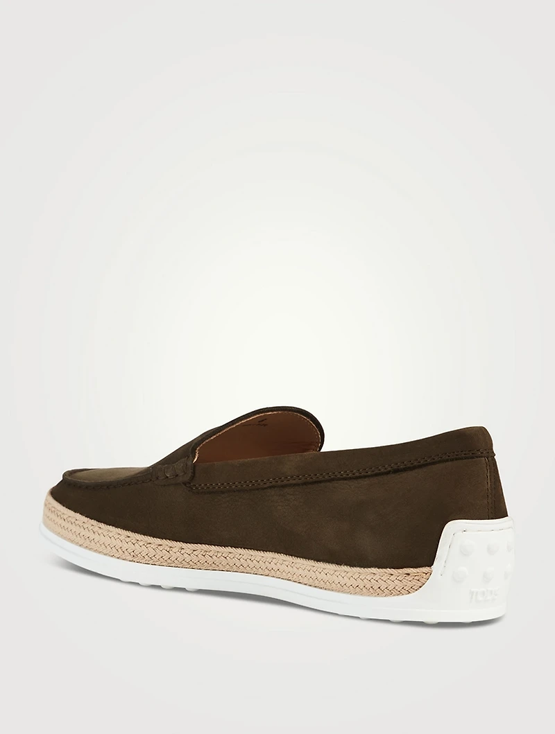 Nubuck Slip-On Espadrille Shoes