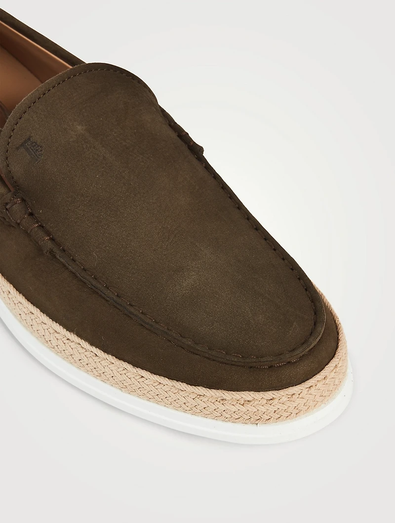 Nubuck Slip-On Espadrille Shoes