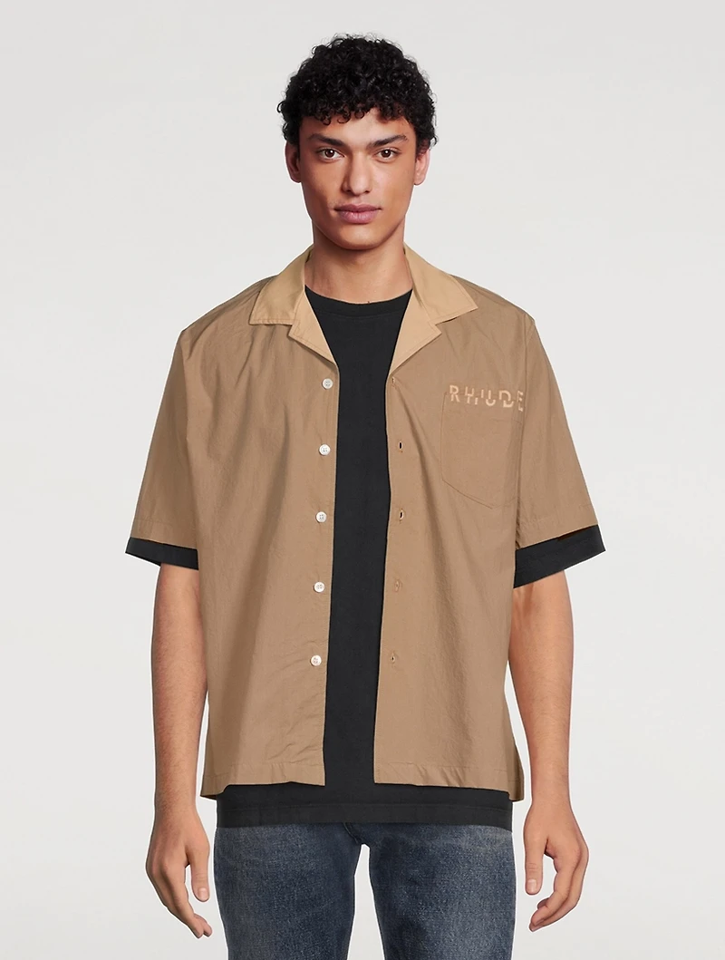 Cotton Short-Sleeve Shirt With Logo