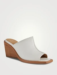 Santiago Leather Wedge Mules