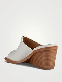 Santiago Leather Wedge Mules
