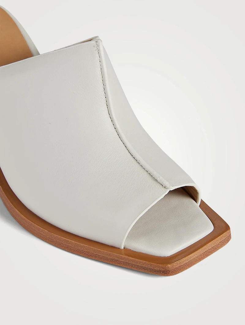 Santiago Leather Wedge Mules