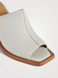 Santiago Leather Wedge Mules