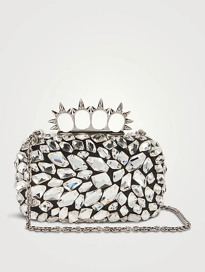 Four-Ring Crystal Shard Clutch
