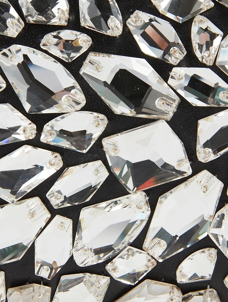 Four-Ring Crystal Shard Clutch
