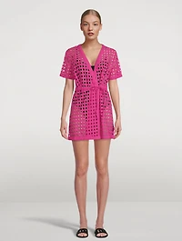 The Sarah Eyelet Wrap Dress
