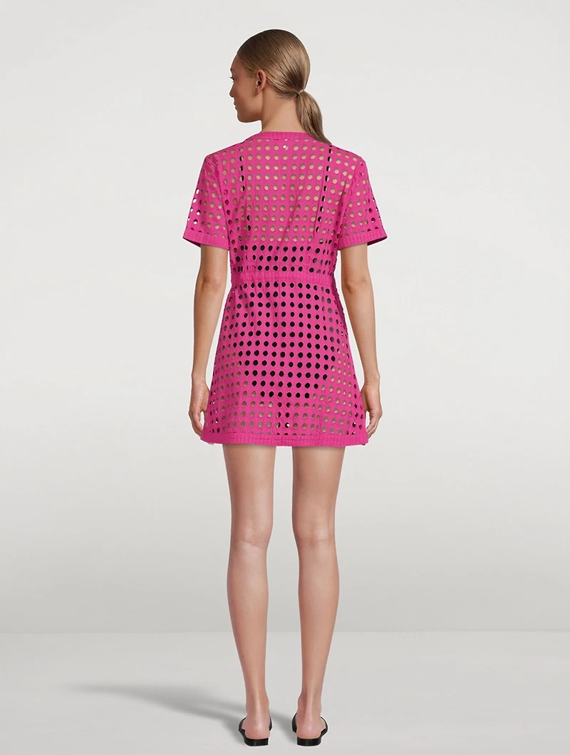 The Sarah Eyelet Wrap Dress