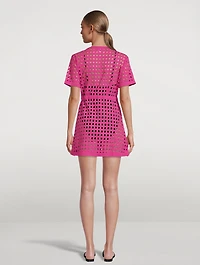 The Sarah Eyelet Wrap Dress