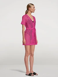 The Sarah Eyelet Wrap Dress