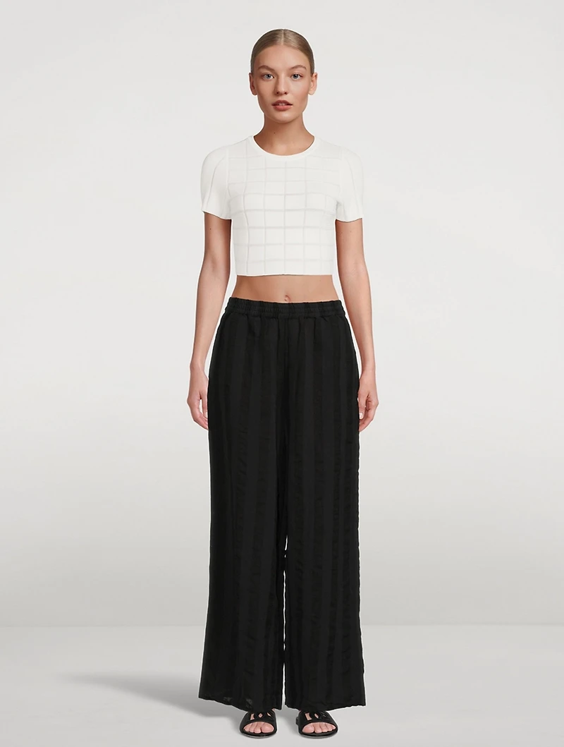 The Delaney Linen Stripe Pants