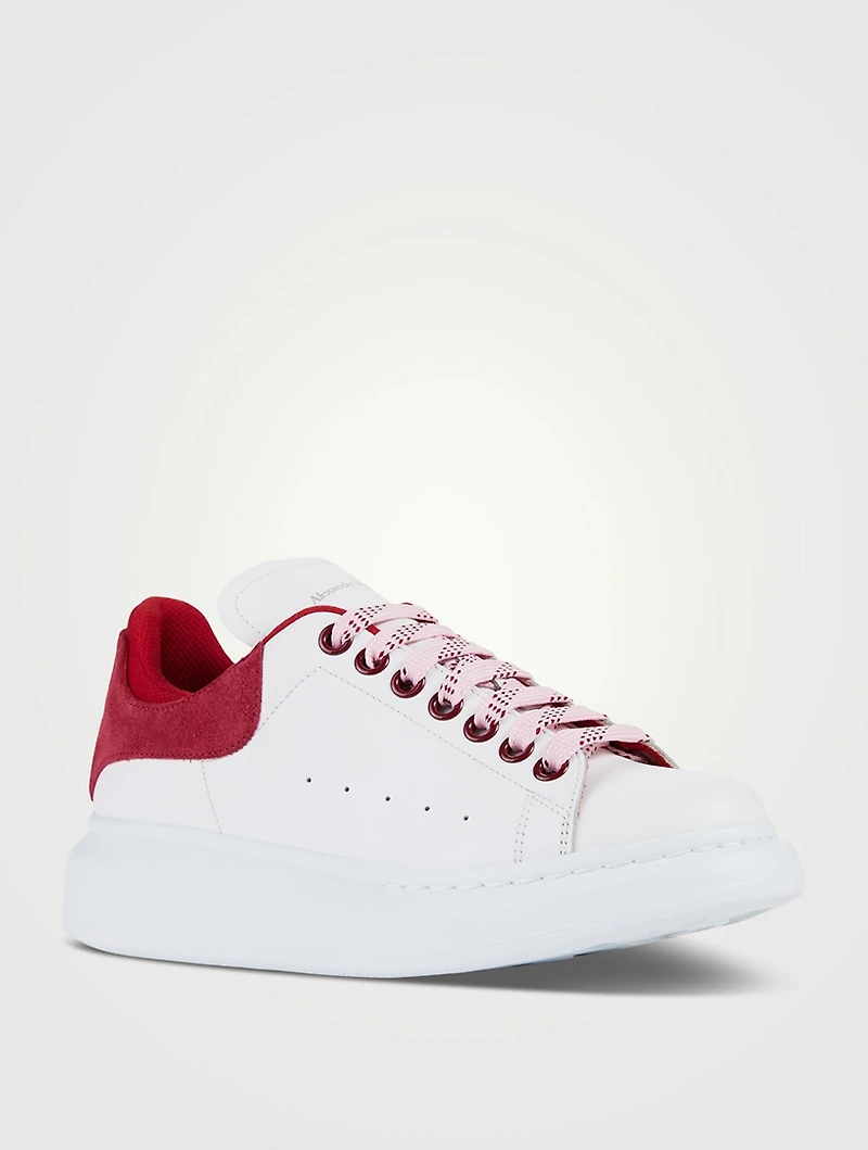 Oversized Double-Counter Leather Sneakers