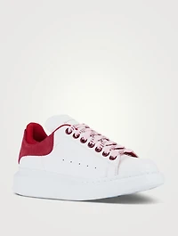 Oversized Double-Counter Leather Sneakers